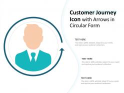 Customer journey icon with arrows in circular form