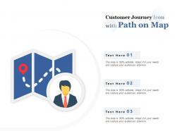 Customer journey icon with path on map