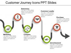 Customer journey icons ppt slides