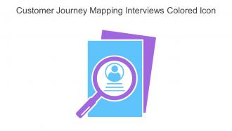Customer Journey Mapping Interviews Colored Icon In Powerpoint Pptx Png And Editable Eps Format