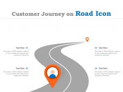 Customer journey on road icon