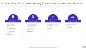 Customer Journey Optimization Product Information Presentation Guide To Influence
