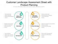 Customer landscape assessment sheet with product planning