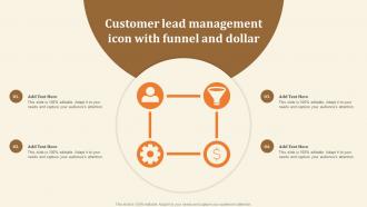 Customer Lead Management Icon With Funnel And Dollar