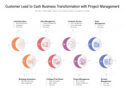 Customer lead to cash business transformation with project management