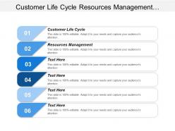 Customer life cycle resources management manufacturing flow management