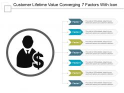 Customer lifetime value converging 7 factors with icon