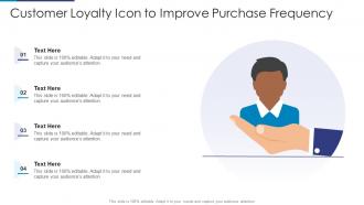 Customer Loyalty Icon To Improve Purchase Frequency