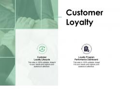 Customer loyalty lifecycle performance dashboard ppt powerpoint presentation slides deck