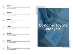 Customer loyalty lifecycle reward nurture ppt powerpoint presentation icon deck