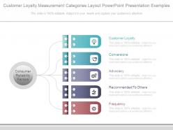 Customer loyalty measurement categories layout powerpoint presentation examples