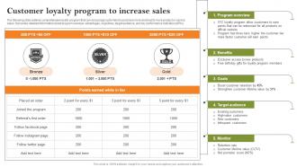 Customer Loyalty Program To Increase Sales Growth Strategies To Successfully Expand Strategy SS