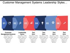 Customer management systems leadership styles concentric marketing commerce strategies