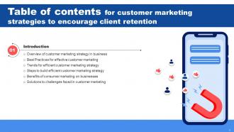 Customer Marketing Strategies To Encourage Client Retention Powerpoint Presentation Slides Designed Informative