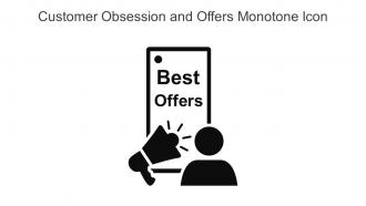 Customer Obsession And Offers Monotone Icon In Powerpoint Pptx Png And Editable Eps Format