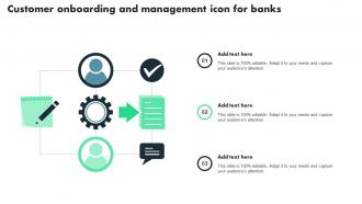Customer Onboarding And Management Icon For Banks