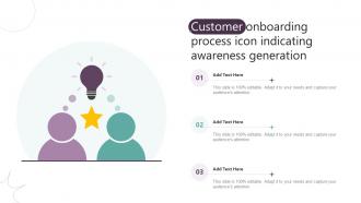 Customer Onboarding Process Icon Indicating Awareness Generation