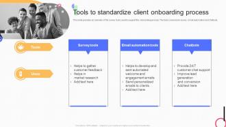 Customer Onboarding Strategies Tools To Standardize Client Onboarding Process