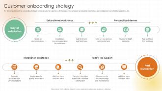Customer Onboarding Strategy Tech Startup Go To Market Strategy GTM SS