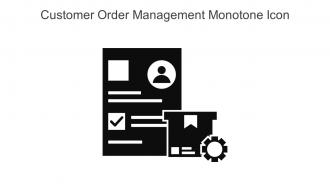 Customer Order Management Monotone Icon In Powerpoint Pptx Png And Editable Eps Format