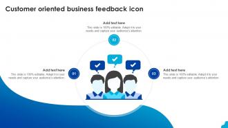 Customer oriented business feedback icon