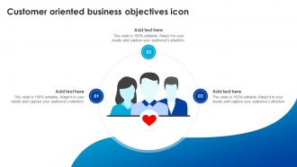 Customer oriented business objectives icon