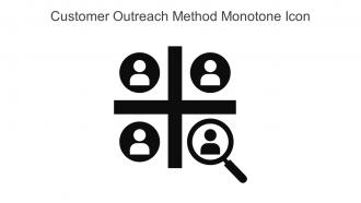 Customer Outreach Method Monotone Icon In Powerpoint Pptx Png And Editable Eps Format