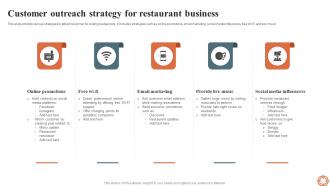 Customer Outreach Strategy For Restaurant Business
