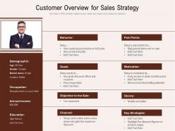 Customer overview for sales strategy