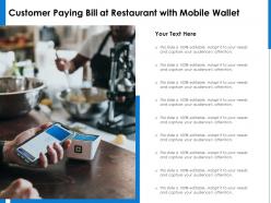 Customer paying bill at restaurant with mobile wallet