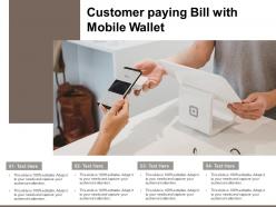 Customer paying bill with mobile wallet