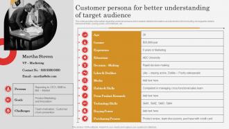 Customer Persona For Better Understanding Of Target Audience Successful Brand Expansion Through