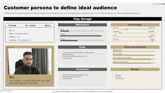 Customer Persona To Define Ideal Audience Comprehensive Guide For Online Sales Improvement
