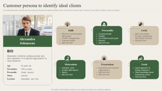Customer Persona To Identify Ideal Clients Charity Marketing Strategy MKT SS V