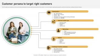 Customer Persona To Target Right Customers Referral Marketing Plan To Increase Brand Strategy SS V