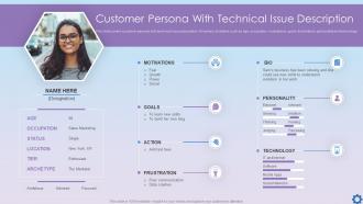 Customer Persona With Technical Issue Description