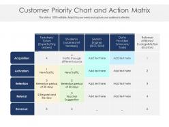 Customer Priority Chart And Action Matrix