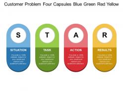 Customer problem four capsules blue green red yellow