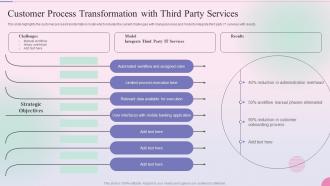 Customer Process Transformation With Third Party Operational Process Management In The Banking Services
