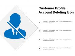 Customer profile account deleting icon