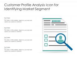 Customer profile analysis icon for identifying market segment