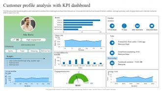 Customer Profile Analysis With KPI Dashboard Gathering Real Time Data With CDP Software MKT SS V