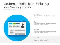 Customer profile icon exhibiting key demographics