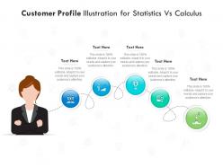 Customer profile illustration for statistics vs calculus infographic template