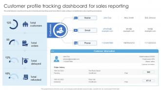 Customer Profile Tracking Dashboard For Sales Reporting Ensuring Excellence Through Sales Automation Strategies