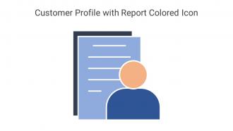 Customer Profile With Report Colored Icon In Powerpoint Pptx Png And Editable Eps Format