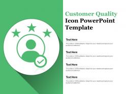 Customer quality icon powerpoint template