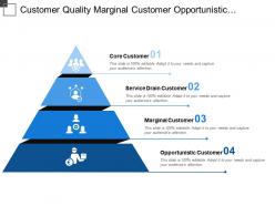 Customer Quality Marginal Customer Opportunistic Customer Pyramid Shaped