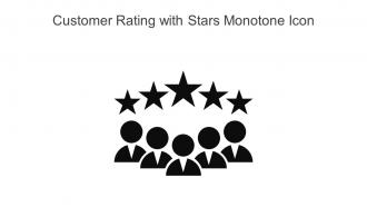 Customer Rating With Stars Monotone Icon In Powerpoint Pptx Png And Editable Eps Format