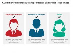 Customer reference existing potential sales with ticks image